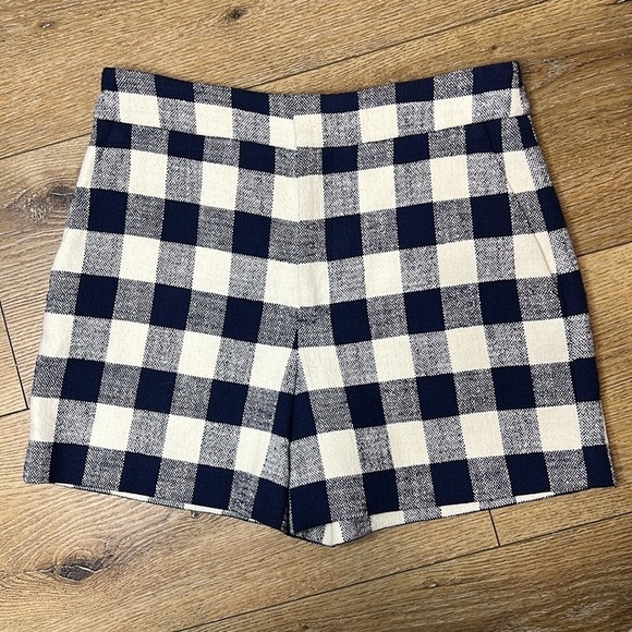 Zara High Waisted Gingham Shorts Size M - Picture 2 of 7